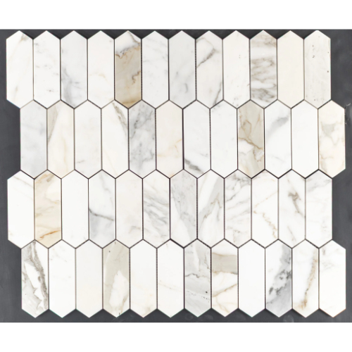Calacatta Gold 2" x 6" Picket Mosaic Honed