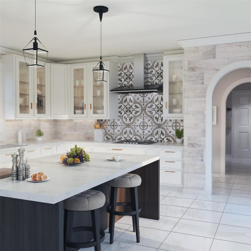 Ella Hill Amberes Grey-Bone 13"x13" Ceramic F/W Tile