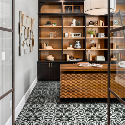 Arte Clover White 9-3/4"x9-3/4" Porcelain Floor/Wall Tile