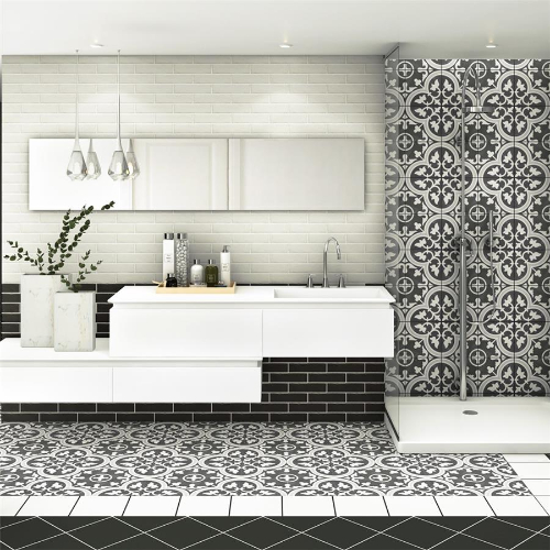 Arte Due 9-3/4"x9-3/4" Porcelain F/W Tile