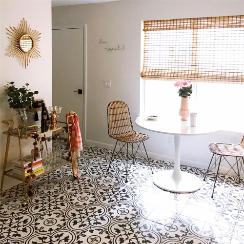 Arte White 9-3/4"x9-3/4" Porcelain F/W Tile