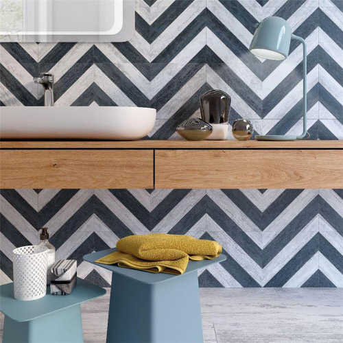 Cassis Sete Black 9-3/4" x 9-3/4" Porcelain F/W Tile