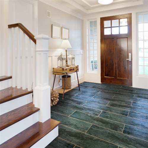 Cassis Black 8-1/2" x 35-1/2" Porcelain F/W Tile