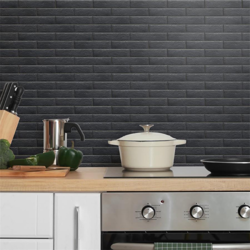 Brooklin Brick Black 2-3/8"x9-3/4" Porcelain F/W Tile