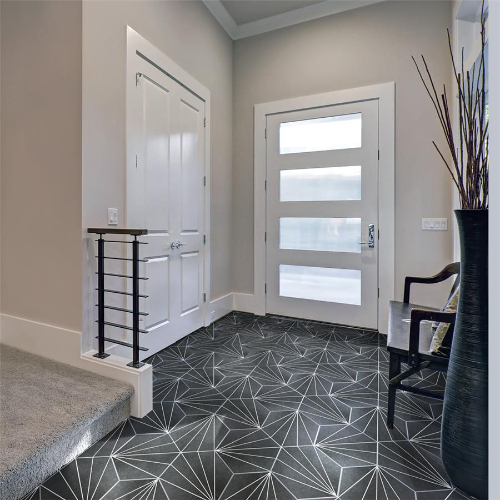 Aster Hex Nero 8-5/8"x9-7/8" Porcelain F/W Tile