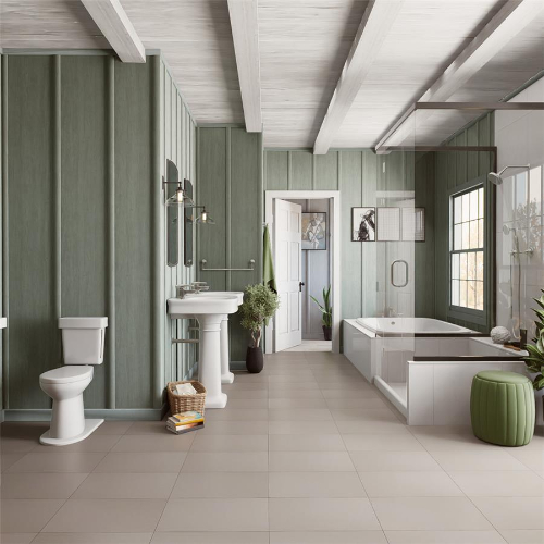 Piscina Glossy Dark Grey w/BioTech 9-5/8"x19-1/2" Porce F/W