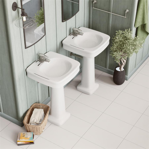 Piscina Glossy White w/BioTech 9-5/8"x19-1/2" Porcelain F/W