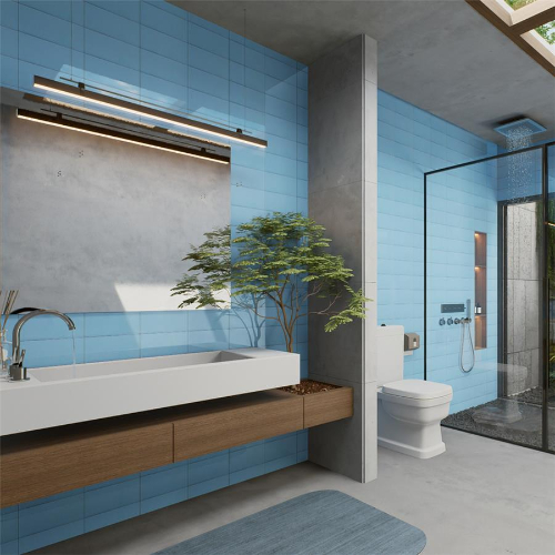 Piscina Glossy Blue w/BioTech 4-3/4"x9-5/8" Porce F/W