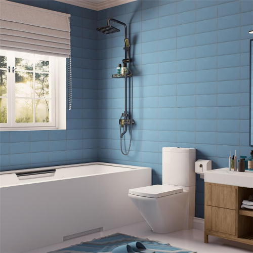 Piscina Matte Blue w/BioTech 4-3/4"x9-5/8" Porcela F/W
