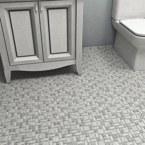 Academy Grey 11-7/8"x11-7/8" Porcelain Mosaic