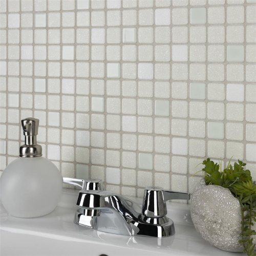 Crystalline Square Pistachio 12"x12" Porcelain Mosaic