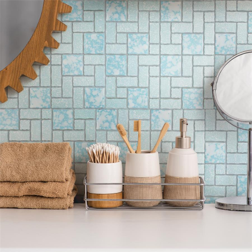 Academy Blue 11-7/8"x11-7/8" Porcelain Mosaic