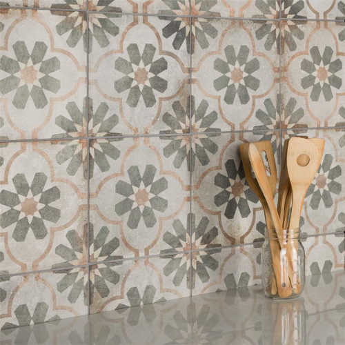 D'Anticatto Decor Florence 8-3/4"x8-3/4" Porcelain F/W Tile