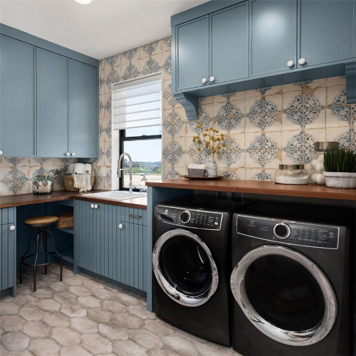 Artisan Azul Decor 13" x 13" Ceramic Floor & Wall Tile