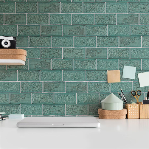 Antic Feelings Lava Verde 3"x6" Ceramic W Tile