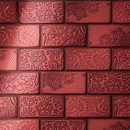 Antic Feelings Red Moon 3"x6" Ceramic W Tile