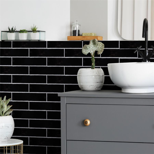 Castillo Black 3"x12" Ceramic Wall Tile