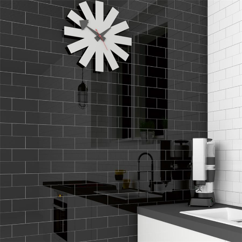 Crown Heights Glossy Black 3"x6" Ceramic W Tile