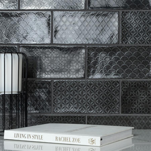 Camden Decor Nero 4"x 8" Ceramic Wall Tile