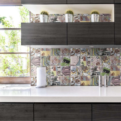 Bombato Decor York 5-7/8" x 5-7/8" Ceramic W Tile