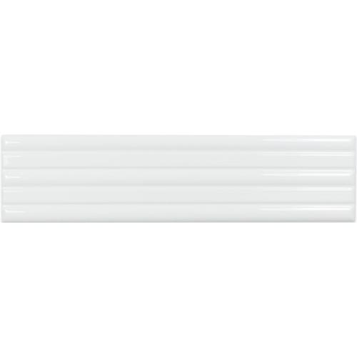 White (Random Line Design) 3x12 Glossy