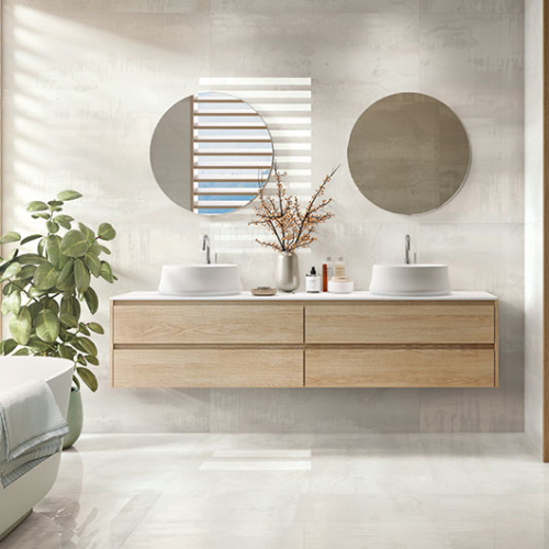 Steel White Porcelain 24x48 Polished