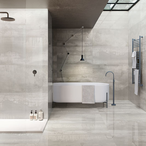 Steel Light Porcelain 24x48 Polished