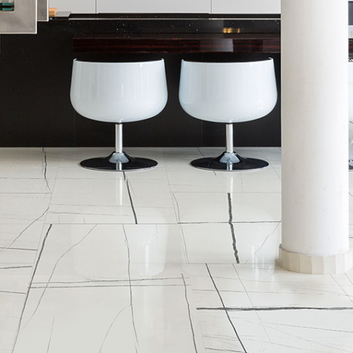 Sahara Noir White Porc. 24x48 Polished